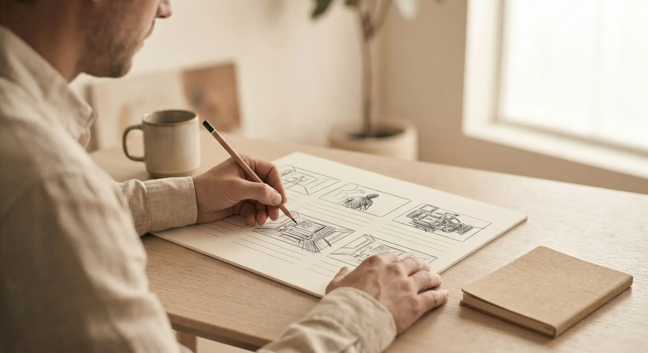 Konzept und Storyboard für einen Hotel Film